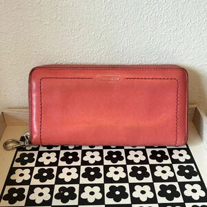 Coach Pink Leather Wallet